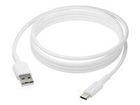 Kabel USB - USB-C s piny (male) do USB 2.0 A s piny (male) - 2 m - bílá - nabíjení a synchronizace, braided, 100 % recyklovaný plast