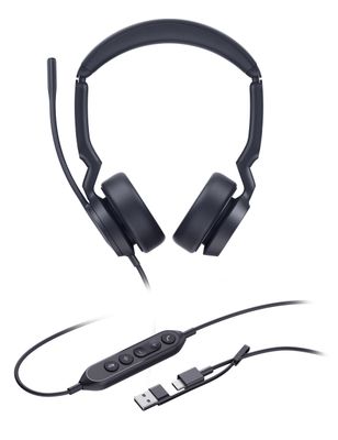 Yealink UH44 Dual UC USB-C/A, náhlavní souprava