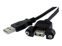3 ft Panel Mount USB Cable A to A - F/M - USBPNLAFAM3