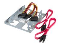 Dual SATA SSDs/HDDs Mounting Bracket for Mounting Bay (BRACKET25X2) - Bay adaptér pro datový sklad - 3,5" na 2,5" - ocelová - pro P/N: 25S22M2NGFFR, S322M225R, SAT2M2NGFF25, SAT32M225, SAT32MSAT257, ST521PMINT