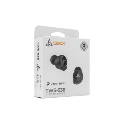 SBOX EB-TWS538-B, Bluetooth sluchátka, černá