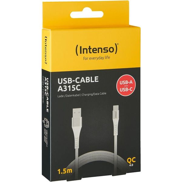 INTENSO A315C, Kabel USB 2.0-TypeC, 1,5m, bílý