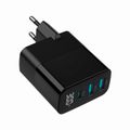 GEMBIRD Nabíječka, 2x USB/USB-C, 30W, černá