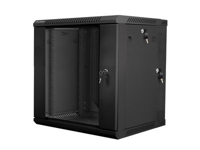 Lanberg racková skříň 19" dvoudílná nástěnná 12u/600x600 (flat pack) černá