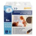 Samolepicí těsnění oken a dveří VOREL TO-76762 9x7,4mm TYP D hnědé 6m