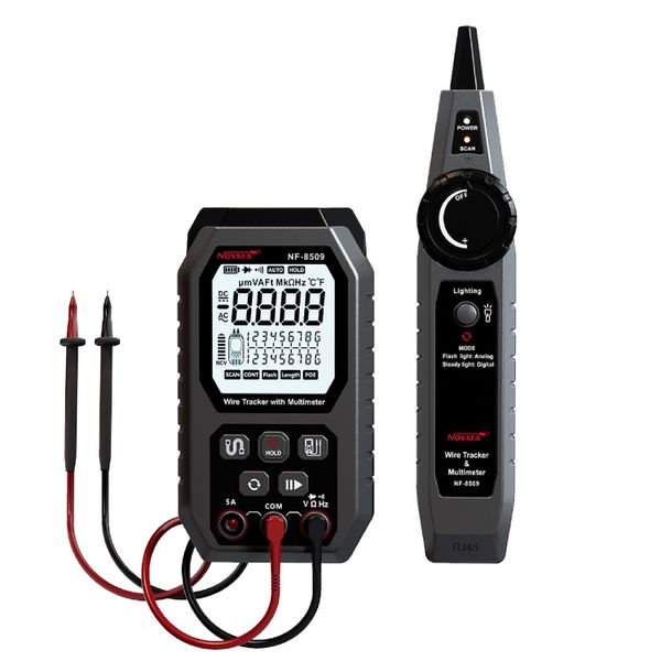 W-star Tester kabelů UTP WSNF8509 RJ45, diagnostika, hledací sonda, multimetr