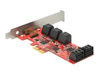Řadič úložiště - 10 Kanál - SATA 6Gb/s - nízký profil - PCIe 2.0 x2