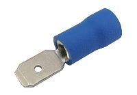 Konektor faston 4.8mm, vodič 1.5-2.5mm modrý