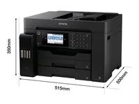 Multifunkční tiskárna - barva - tryskový - ITS - A3 (média) - až 25 stran/min. (tisk) - 550 listy - 33.6 Kbps - USB, LAN, Wi-Fi, hostitel USB - černá