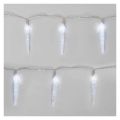 LED vánoční girlanda – 10x rampouch, 1,35 m, 2x AA, vnitřní, studená bílá, časovač