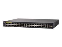 Cisco Small Business SG350-52MP - Přepínač - L3 - řízený - 48 x 10/100/1000 (PoE+) + 2 x kombinovaný Gigabit Ethernet/Gigabit SFP + 2 x gigabitů SFP - Lze montovat do rozvaděče - PoE+ (740 W) - repasováno