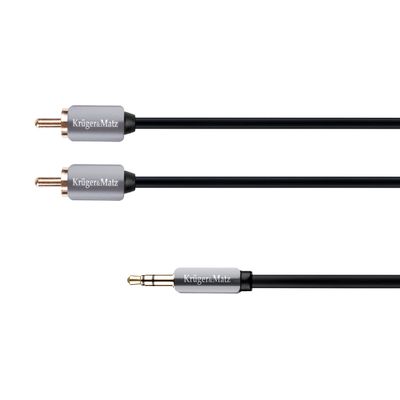 Kabel Jack 3.5mm stereo/2x Cinch 1m KRUGER & MATZ KM0309