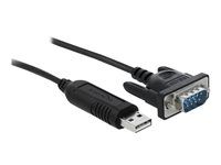 Sériový kabel - USB (M) do DB-9 (M) - 1.8 m - křídlové šrouby - černá
