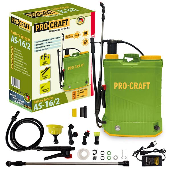 Postřikovač AKU PROCRAFT AS-16/2