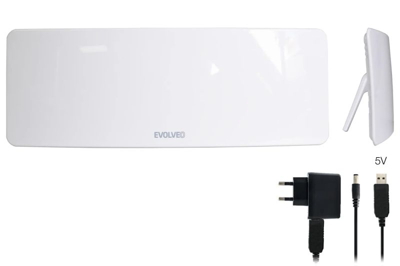 EVOLVEO Xany 1, 230/5V, aktivní pokojová anténa DAB+/DVB-T2,  filtr LTE,4G,5G