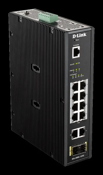 D-Link DIS-200G-12PS Industrial L2 smart manage POE switch