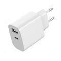 GEMBIRD TA-UC-2AC12-01, Nabíječka, USB/USB-C, 12W