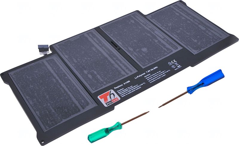 Baterie T6 Power pro Apple MacBook Air 13 2011, 2012, 2013, 2014, 2015, 7150mAh, 54Wh, 4cell, Li-pol