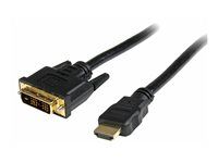 Kabel adaptéru - DVI-D s piny (male) do HDMI s piny (male) - 50 cm - dvojnásobně stíněný - černá