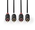 Kabel 2x Cinch konektor/2x Cinch konektor 1m NEDIS CABW24200AT10
