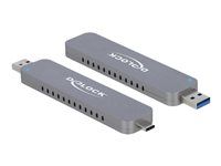 Kryt úložiště - M.2 - M.2 NVMe Card - USB-C, USB 3.2 (Gen 2) - stříbrná