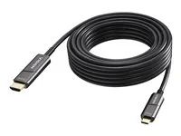VISION - Kabel adaptéru - USB-C s piny (male) do HDMI s piny (male) - 15 m - optické vlákno - cerná - podpora 4K60 Hz (3840 x 2160), aktivní