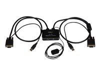 USB Powered with Remote Switch - KVM with VGA - Dual Port VGA KVM Switch (SV211USB) - Přepínač KVM - 2 x KVM port(s) - 1 místní uživatel - desktop