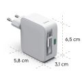 HAMA GaN, Rychlonabíječka, 2x USB-C PD/QC 65W Odn