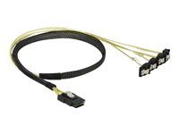 Kabel SATA/SAS - SAS 6Gbit/s - Mini SAS (SFF-8087) (Z) do SATA (R) úhlový - 50 cm