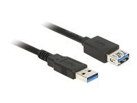 Prodlužovací šňůra USB - USB typ A (M) do USB typ A (F) - USB 3.0 - 1 m - černá