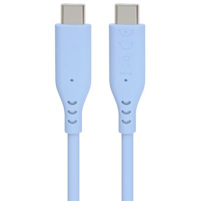 PremiumCord silikonový USB-C 60W, modrý, 1.5m