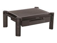 Drawer - Monitors up to 32"- Adjustable Height - Monitor Stand - Computer Monitor Riser (MONSTADJD) - Stojan (povrch stojanu, 8 malých podložek, 4 velké podložky) - pro obrazovka - plast - černá - velikost obrazovky: 13"-32"