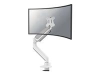 Montážní sada (montážní rameno na stůl) - plný pohyb - pro zakřivený LCD displej - ocel - bílá - velikost obrazovky: 17"-49"