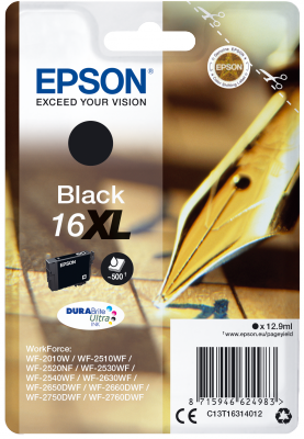 Epson Singlepack Black 16XL DURABrite Ultra Ink