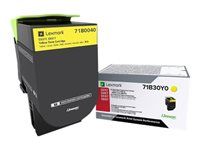 Žlutá - originální - kazeta s barvivem LCCP, LRP - pro Lexmark CS317dn, CX317dn