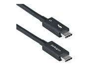 Kabel Thunderbolt - Thunderbolt 5 (M) do Thunderbolt 5 (M) - USB4 / Thunderbolt 3 / Thunderbolt 4 / Thunderbolt 5 / DisplayPort 2.1 - 50 cm - podporuje 4K, podpora 8K, pasivní, napájení USB (240 W) - černá