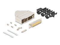 Sub-D connector housing 44 pin metal inc