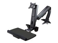 Stand Up Office Desk (ARMSTSCP1) - Montážní sada (base plate, sloupec, destička s průchodkou, zásuvka pro klávesnici, podložky, alarm monitoru, svorkový držák, základna, podložka) - pro monitor / klávesnice - velikost obrazovky: až 24" - na stůl - pro P/N: LAPTOP-SIT-STAND