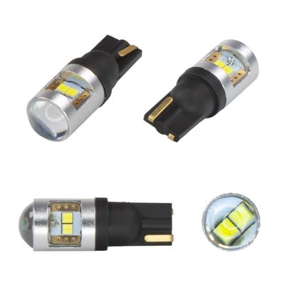 Autožárovka LED T10 12/24V CARCLEVER 952034cb 6LED/CSP CAN-Bus bílá 2ks