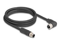 M12 Cable L-coded 4 pin male straight to