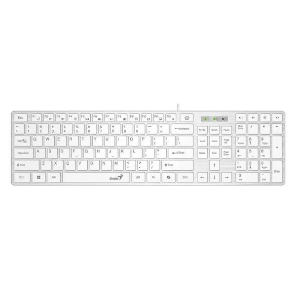 GENIUS Slimstar 126 USB, Klávesnica biela