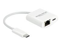 Síťový adaptér - USB-C 3.2 Gen 1 - Gigabit Ethernet x 1 - bílá