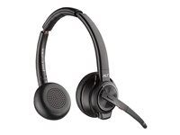 Savi 8200 series - náhlavní souprava - náhlavní - DECT / Bluetooth - bezdrátový - USB-A přes adaptér Bluetooth - černá - certifikováno UC, certifikováno pro Microsoft Teams