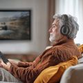 HAMA Shell TV II, Sluchátka, 6m kabel, černá