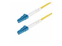 Startech 2m (6.6ft) LC to LC (UPC) OS2 Single Mode Simplex Fiber Optic Cable, 9/125µm, Laser Optimized, 40G/100G, Bend Insensitive, Low Insertion Loss - LSZH Fiber Patch Cord (SPSMLCLC-OS2-2M) - Patch kabel - jednoduchý režim LC/UPC (M) do jednoduchý režim LC/UPC (M) - 2 m - 2 m - 2 mm - optické vlákno - simplex - 9 / 125 mikron - OS1/OS2 - neobsahuje halogen, pasivní, dvousmerný - žlutá