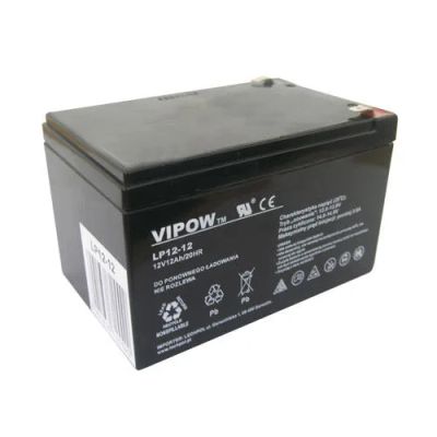 Baterie olověná 12V 12Ah VIPOW BAT0216