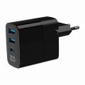 GEMBIRD Nabíječka, 2x USB/USB-C, 30W, černá