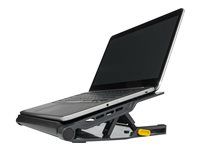 Stojánek na notebook - s 4portový USB 2.0 hub - černá, šedá