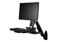 Foldable Standing Desk (WALLSTS1) - Montážní sada (montážní deska pro umístění na zdi, sloupec, zásuvka pro klávesnici, alarm monitoru) - pro obrazovka - plast, hliník, ocel - černá - velikost obrazovky: 24"