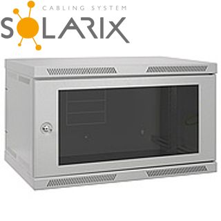SOLARIX Nástěnný rozváděč SENSA 15U 400mm, sklo